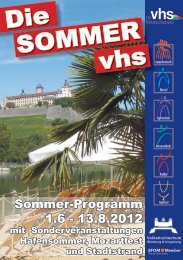 Sommer-Programm 1.6 - 13.8.2012 - VHS Würzburg