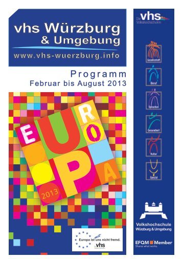 Programmheft 1 / 2013 - VHS Würzburg