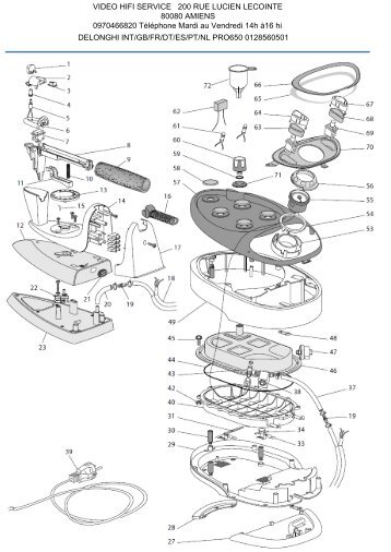 DELONGHI INT/GB/FR/DT/ES/PT/NL PRO650 0128560501 VIDEO ...