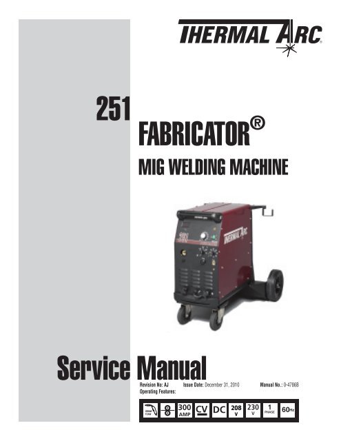 fabricator 251 Service Manual - Victor Technologies