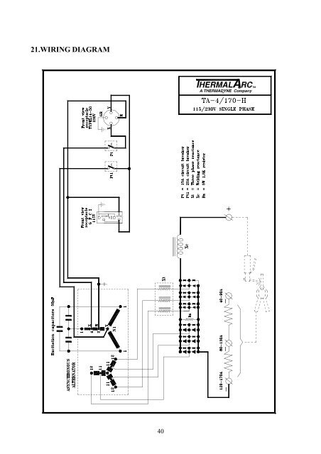 MODEL TA-4/170-H DC Welding Generator - Victor Technologies