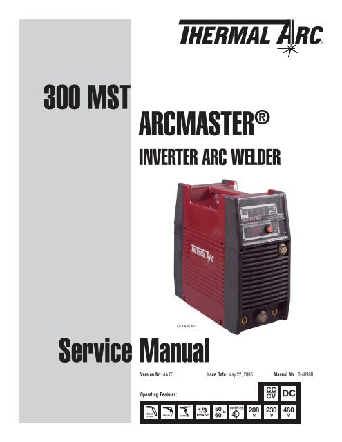 Service Manual ARCMASTER® 300 MST - Victor Technologies
