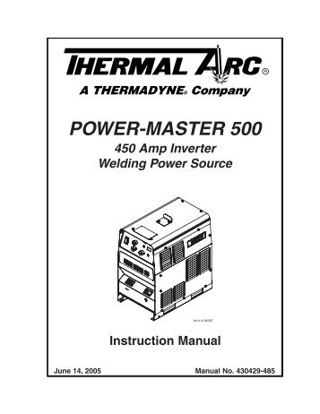 POWER-MASTER 500 - Victor Technologies