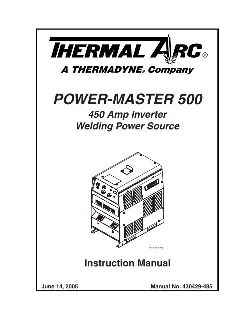 POWER-MASTER 500 - Victor Technologies