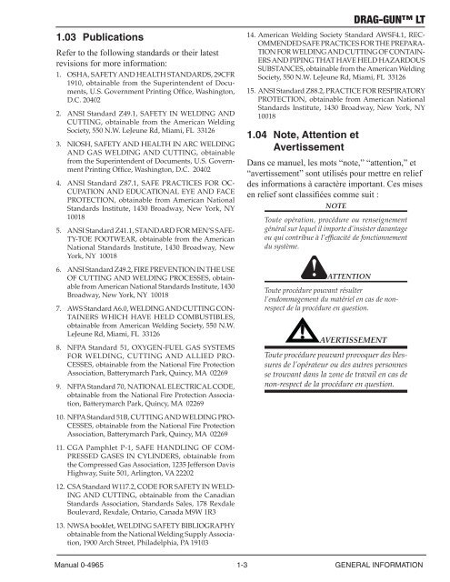 Thermal Dynamics 15C Drag-Gun LT Operating Manual_(4965)