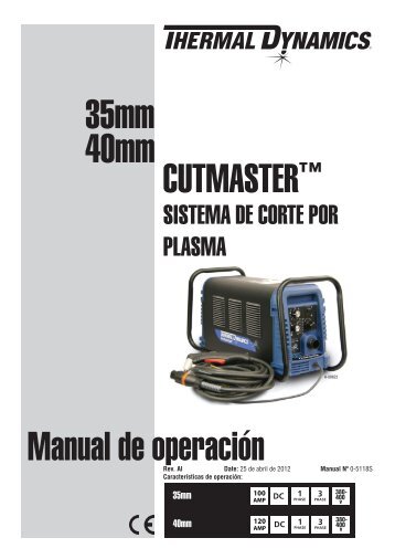 40mm CUTMASTER™ Manual de operación 35mm - Victor ...