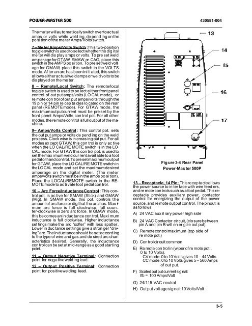 POWER-MASTER 500 - Victor Technologies