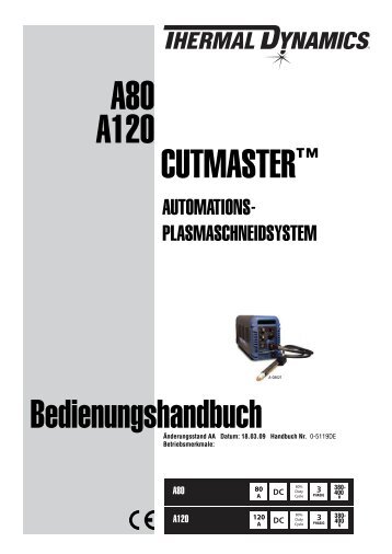 CUTmAsTER™ Bedienungshandbuch A80 A120 - Victor ...