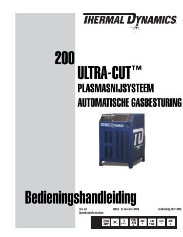 200 Bedieningshandleiding ULTRA-CUT™ - Victor Technologies ...