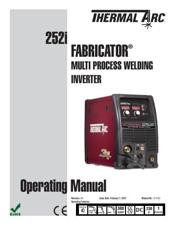 252i Operating Manual FABRICATOR® - Victor Technologies - Europe