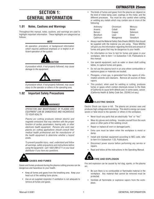 CutMaster True Service Manual - Victor Technologies - Europe