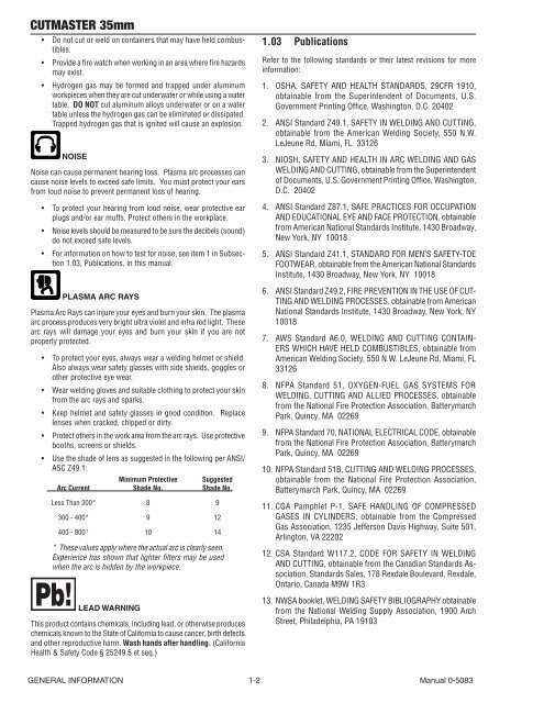 CutMaster True Service Manual - Victor Technologies - Europe