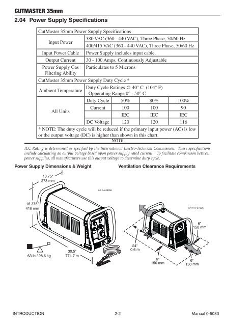 CutMaster True Service Manual - Victor Technologies - Europe