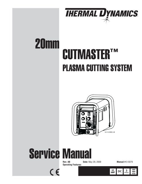 20mm CUTMASTER™ Service Manual - Victor Technologies - Europe