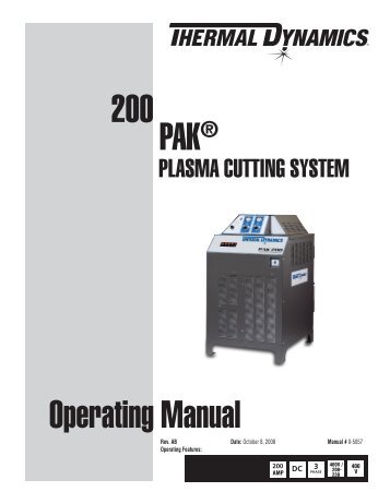 PAK® OperatingManual 200 - Victor Technologies - Europe