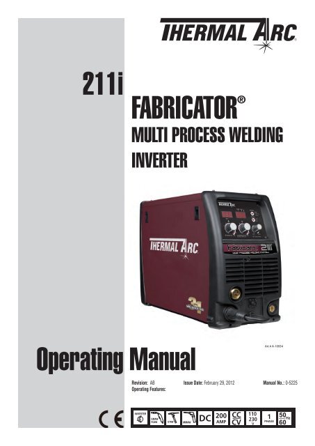 211i Operating Manual FabricatOr® - Victor Technologies - Europe