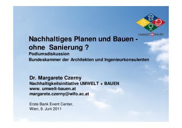 Nachhaltiges Planen und Bauen - Bundeskammer der Architekten ...