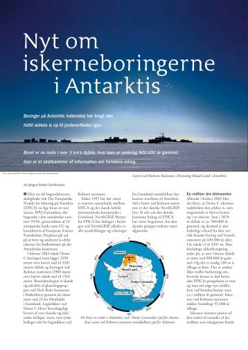 Nyt om iskerneboringerne i Antarktis. - Viden (JP)