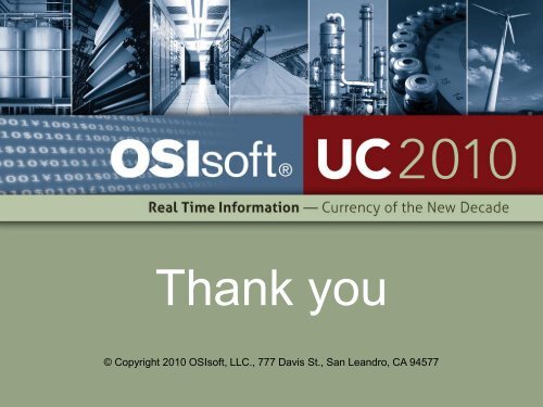 EA Technologies - Managing the PI System in Real Time - OSIsoft