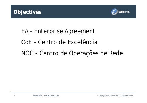 O Valor do Enterprise Agreement - OSIsoft