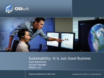 Sustainability—It Is Just Good Business - OSIsoft