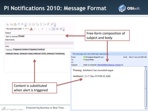 PI Notifications 2010 - OSIsoft