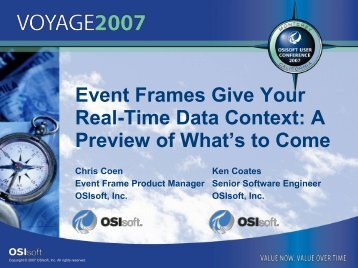 What is an Event Frame? - OSIsoft