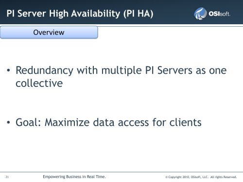 Architecture and Best Practices - Recommendations for PI ... - OSIsoft