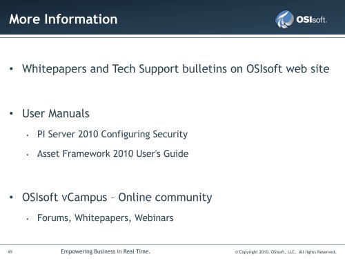 Architecture and Best Practices - Recommendations for PI ... - OSIsoft