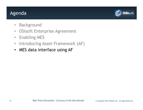 Enterprise Agreement - OSIsoft