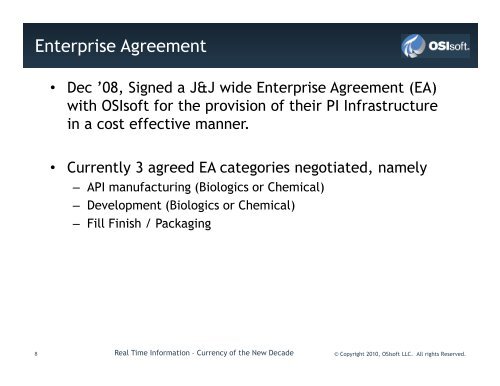 Enterprise Agreement - OSIsoft