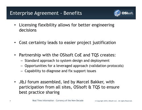 Enterprise Agreement - OSIsoft