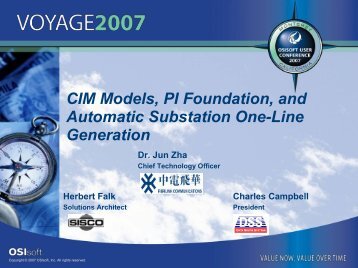 CIM Models, PI Foundation, and Automatic Substation ... - OSIsoft