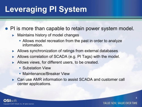 CIM Models, PI Foundation, and Automatic Substation ... - OSIsoft