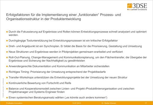 Profitable Innovation – Stellhebel zur Steigerung der ...