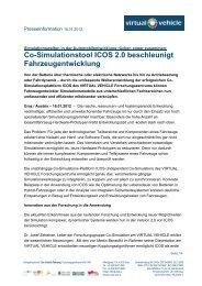 Co-Simulationstool ICOS 2.0 beschleunigt ... - Virtual Vehicle