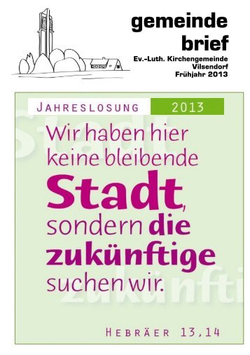 Gemeindebrief Titelseite - vilsendorf.de