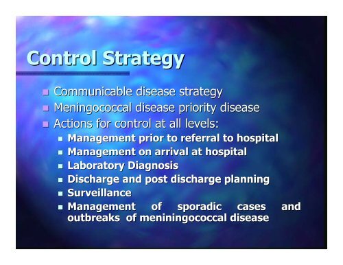 MENINGOCOCCAL MENINGITIS