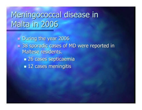 MENINGOCOCCAL MENINGITIS