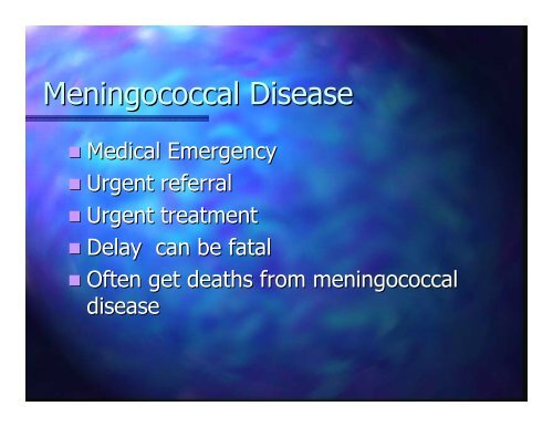 MENINGOCOCCAL MENINGITIS