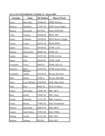 Course List for Website - Vince Saliba