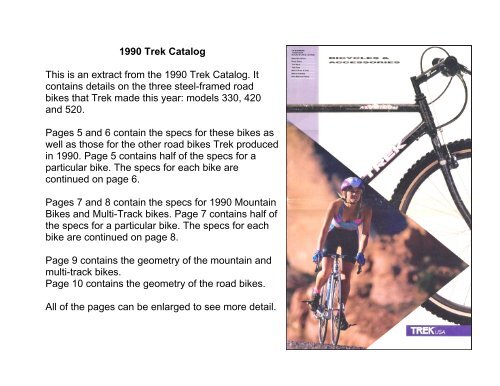 1990 Trek Catalog - Vintage Trek