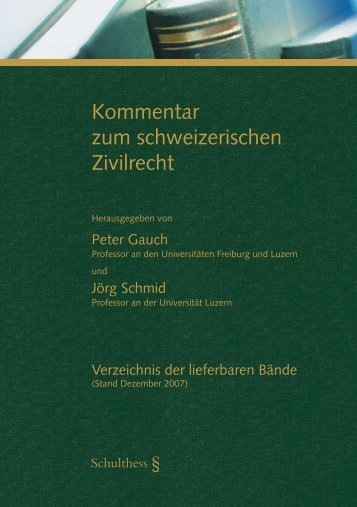 Kommentar zum schweizerischen Zivilrecht - Vischer