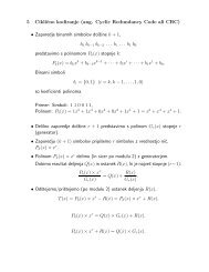 5 Ciklicno kodiranje (ang. Cyclic Redundancy Code ali CRC ...