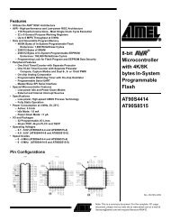 AT90S4414/8515 Summary 8-bit Microcontroller with 4K/8K ... - ECE