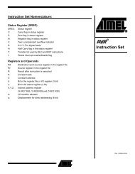 AVR Instruction Set Nomenclature: Status Register (SREG ...