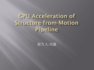 GPU Acceleration of Structure-from-Motion Pipeline