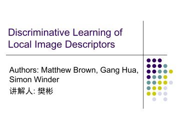 Discriminative Learning of Local Image Descriptors