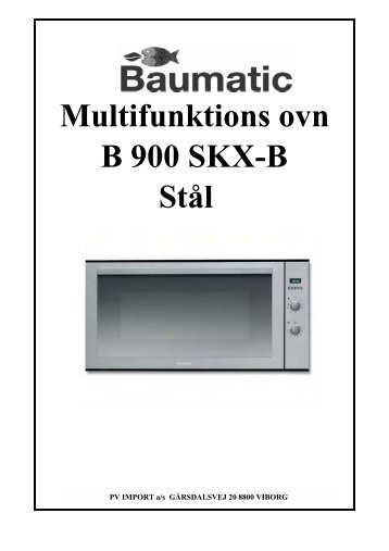 Multifunktions ovn B 900 SKX-B Stål - VM Elektro