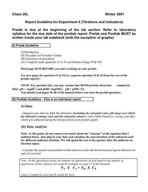 Report Guideline for Experiment 4